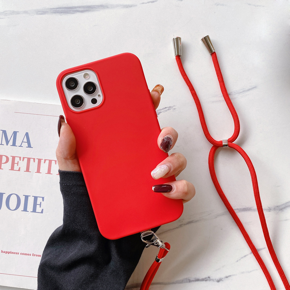 Solid Color Candy TPU Protective Phone Case with Strap for iPhone 12 Pro / iPhone 12 - Red, iPhone 12 Pro
Solid Color Candy TPU Protective Phone Case with Strap for iPhone 12 Pro / iPhone 12 - Red, iPhone 12 Pro