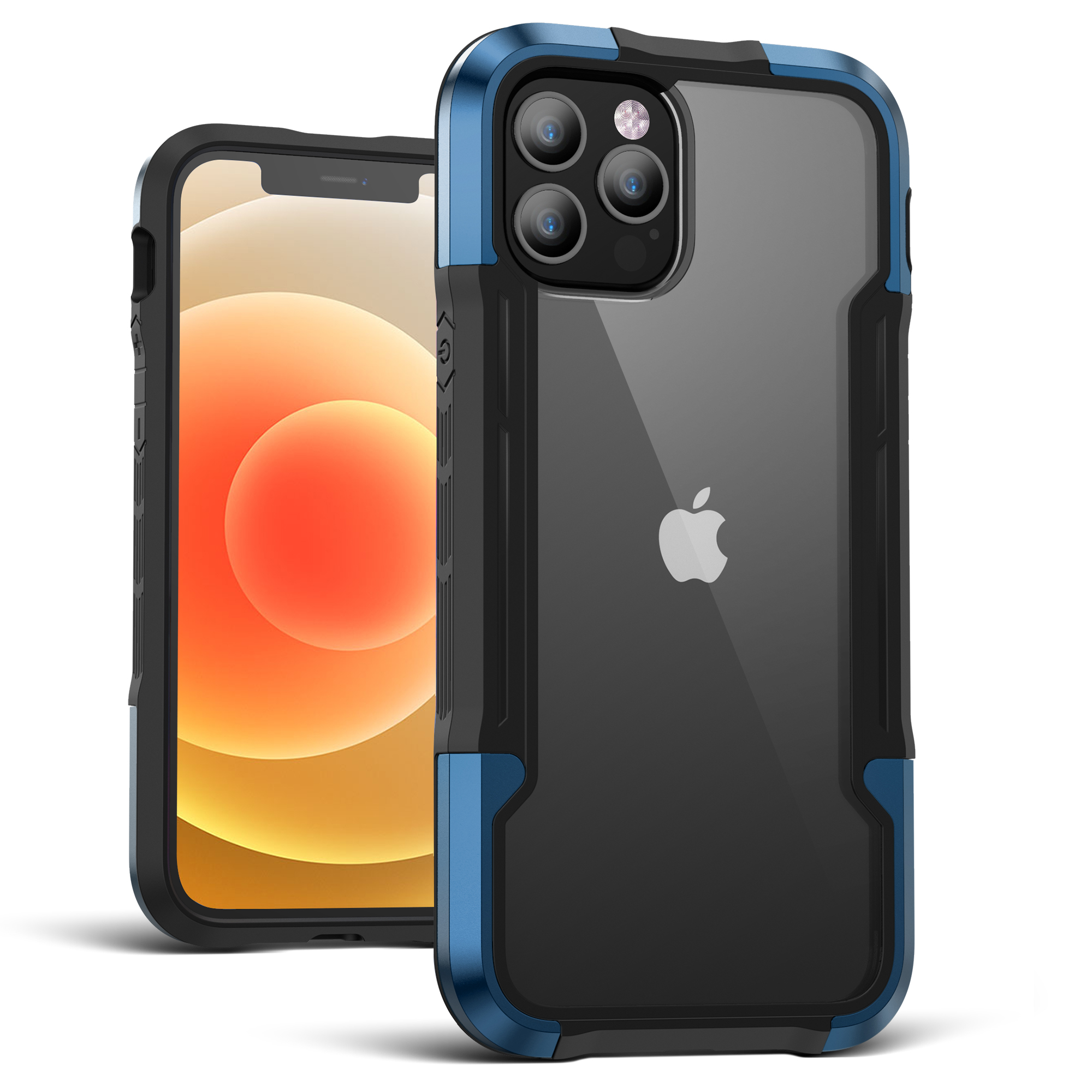 Military-grade Protection Metal TPU PC Combo Case for iPhone 12/12 Pro - Navy Blue, iPhone 12
Military-grade Protection Metal TPU PC Combo Case for iPhone 12/12 Pro - Navy Blue, iPhone 12