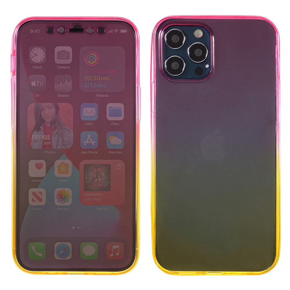 Detachable Front + Back TPU Case for iPhone 12/12 Pro Gradient Color Full Protection Shell - Rose / Yellow, iPhone 12
Detachable Front + Back TPU Case for iPhone 12/12 Pro Gradient Color Full Protection Shell - Rose / Yellow, iPhone 12