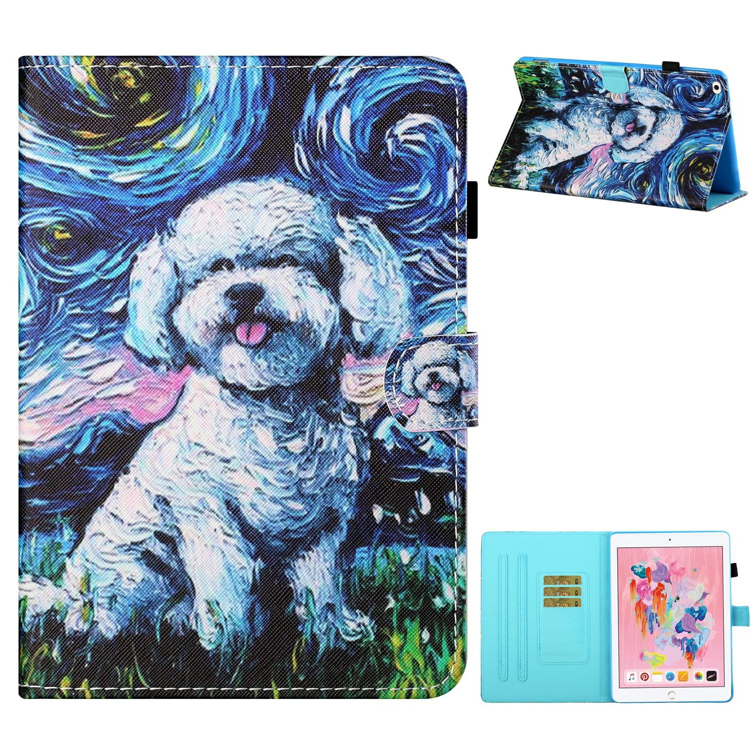 Pattern Printing Universal Leather Case Shell for iPad Air 2/iPad Air (2013)/iPad 9.7-inch (2017)/iPad 9.7-inch (2018) - Dog, iPad Air 2
Pattern Printing Universal Leather Case Shell for iPad Air 2/iPad Air (2013)/iPad 9.7-inch (2017)/iPad 9.7-inch (2018) - Dog, iPad Air 2