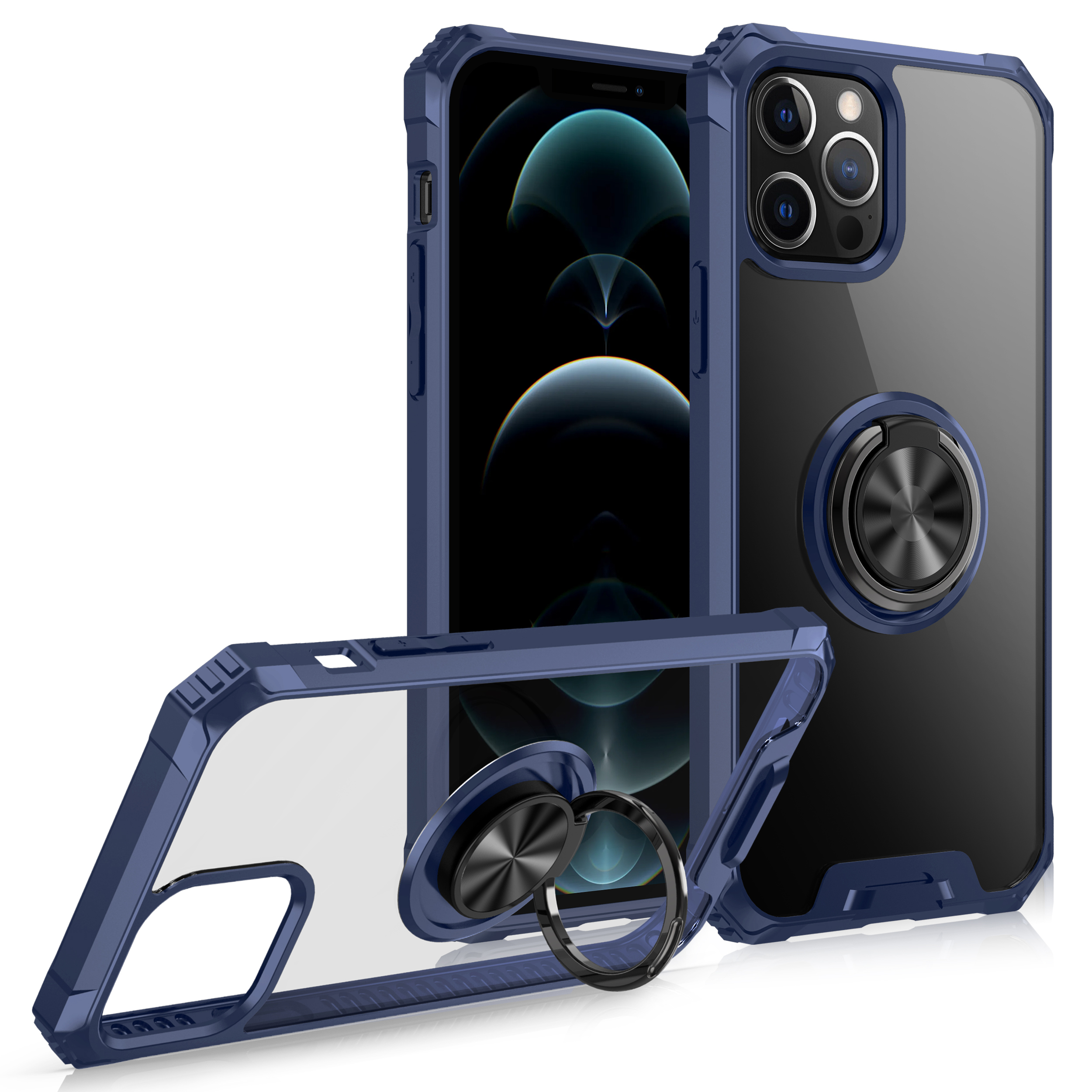 TPU PC Hybrid Protector Case for iPhone 12 Pro Max Magnetic Holder Metal Sheet Cover - Blue, iPhone 12 Pro Max
TPU PC Hybrid Protector Case for iPhone 12 Pro Max Magnetic Holder Metal Sheet Cover - Blue, iPhone 12 Pro Max