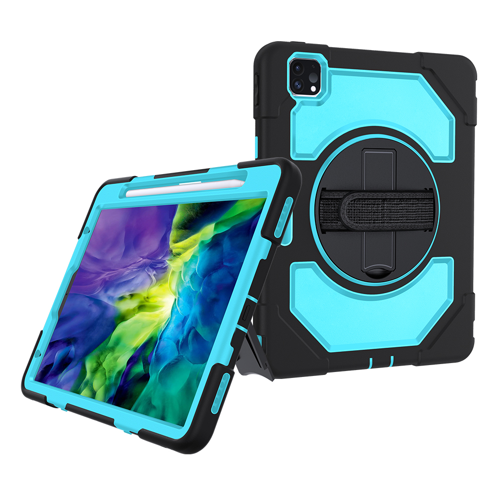 Thicken Kickstand for iPad Pro 11-inch (2021)/(2020)/(2018) Solid Color PC Silicone Hybrid Cover with Adjustable Strap - Baby Blue, iPad Pro 11-inch (2021)
Thicken Kickstand for iPad Pro 11-inch (2021)/(2020)/(2018) Solid Color PC Silicone Hybrid Cover with Adjustable Strap - Baby Blue, iPad Pro 11-inch (2021)