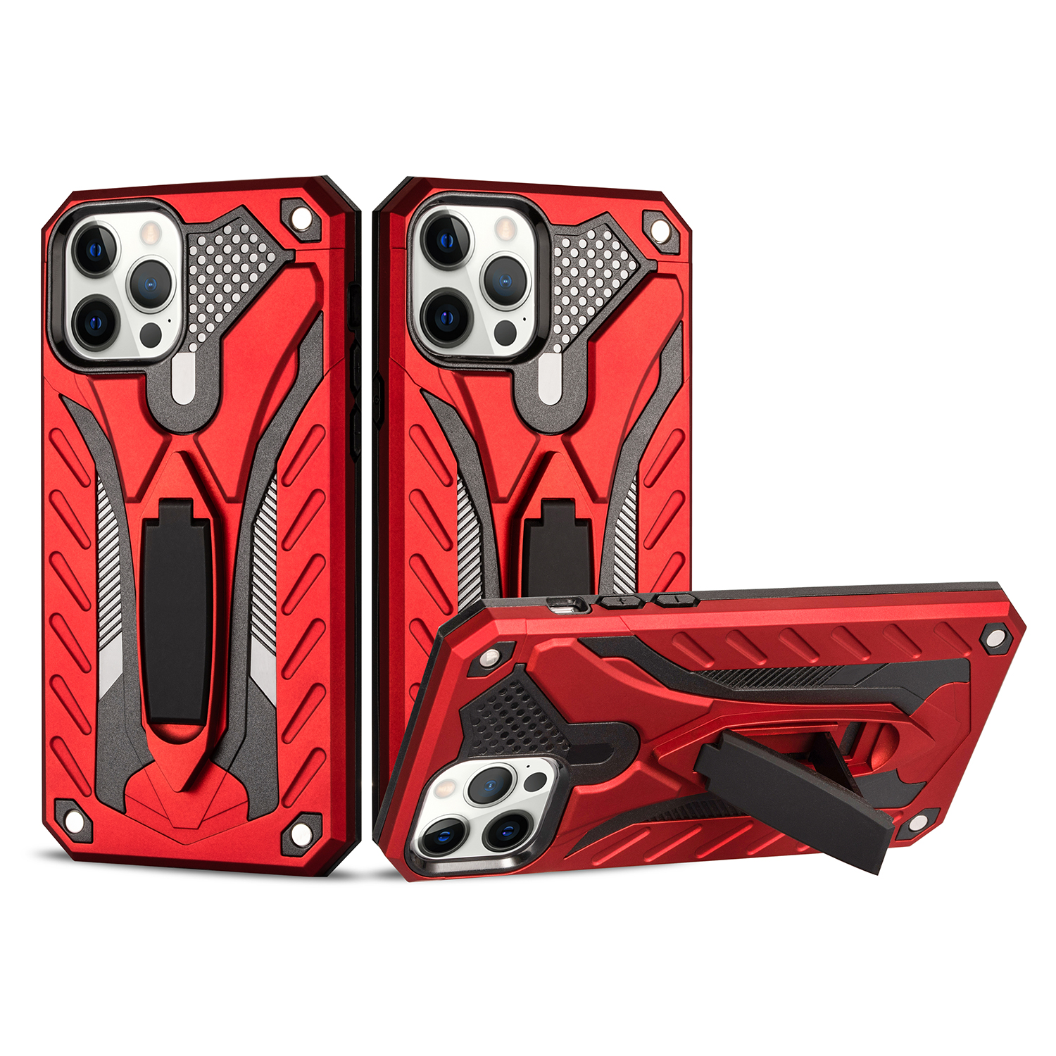 Phantom Knight Style PC + TPU Cover Для Iphone 12 Pro Max Kickstand Case - Красный, iPhone 12 Pro Max
Phantom Knight Style PC + TPU Cover Для Iphone 12 Pro Max Kickstand Case - Красный, iPhone 12 Pro Max