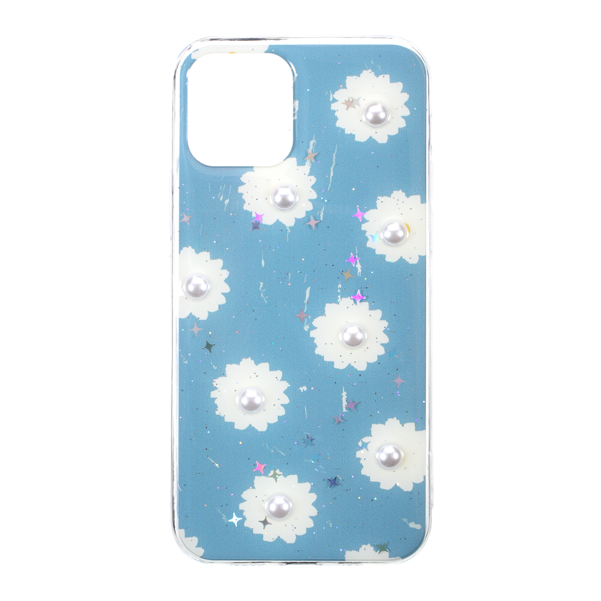 Flower Pattern Sticking Pearl Style Decor TPU Cover for iPhone 12/12 Pro Protective Case - Blue, iPhone 12
Flower Pattern Sticking Pearl Style Decor TPU Cover for iPhone 12/12 Pro Protective Case - Blue, iPhone 12
