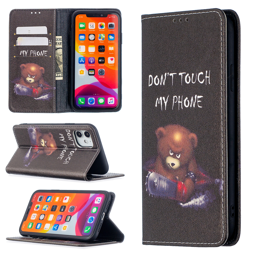 Auto-absorbed TPU + PU Leather Stand Case with Pattern Printing for iPhone 11 6.1 inch - Bear, iPhone 11 6.1 inch
Auto-absorbed TPU + PU Leather Stand Case with Pattern Printing for iPhone 11 6.1 inch - Bear, iPhone 11 6.1 inch