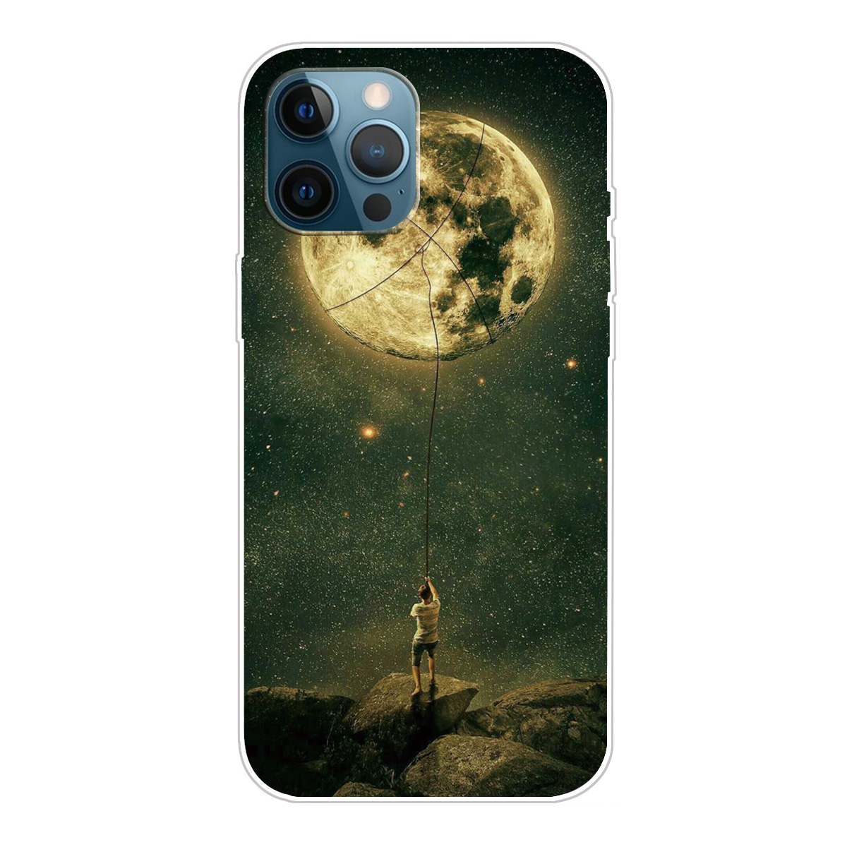 Pattern Printing Flexible High Quality TPU Phone Case for iPhone 12/12 Pro - Moon and Man, iPhone 12
Pattern Printing Flexible High Quality TPU Phone Case for iPhone 12/12 Pro - Moon and Man, iPhone 12