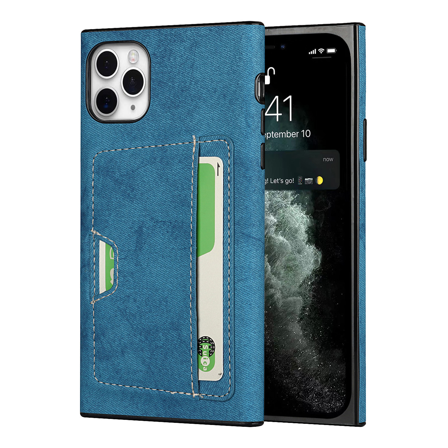 Card Holder Velvet Feeling Waterproof Skin Leather TPU Cover for iPhone 11 Pro Max - Blue, iPhone 11 Pro Max 6.5 inch
Card Holder Velvet Feeling Waterproof Skin Leather TPU Cover for iPhone 11 Pro Max - Blue, iPhone 11 Pro Max 6.5 inch