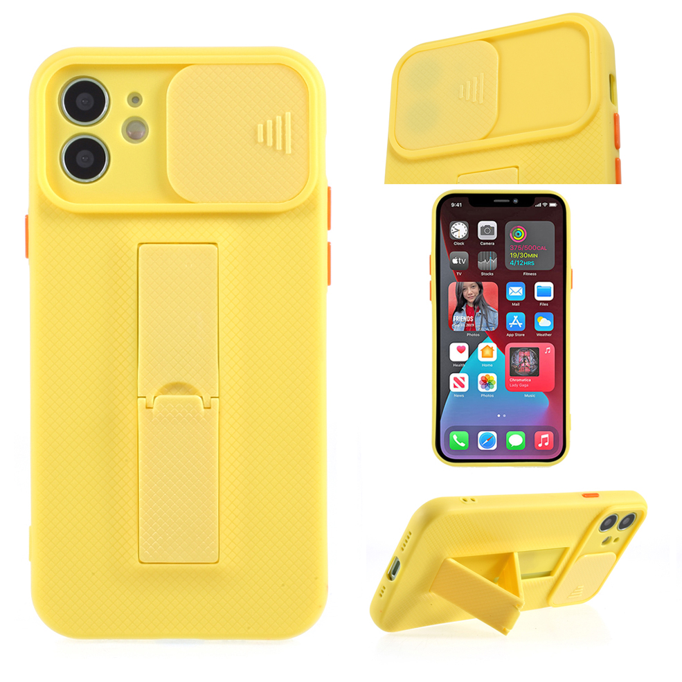 Citchstand Design Hard PC + TPU Чехол Для Телефона С Крышкой Камеры Слайда Для IPhone 12 - Желтый, iPhone 12
Citchstand Design Hard PC + TPU Чехол Для Телефона С Крышкой Камеры Слайда Для IPhone 12 - Желтый, iPhone 12