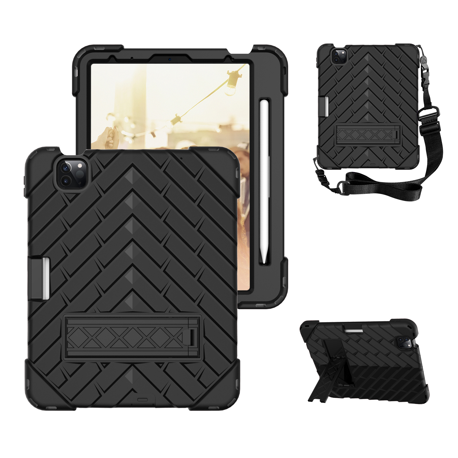 Rhombus Design PC + TPU Hybrid Tablet Shell Case Avec Kickstand Pour Ipad Air (2020) / Air (2022) - Noir Noir, Apple iPad Air (2020)
Rhombus Design PC + TPU Hybrid Tablet Shell Case Avec Kickstand Pour Ipad Air (2020) / Air (2022) - Noir Noir, Apple iPad Air (2020)
