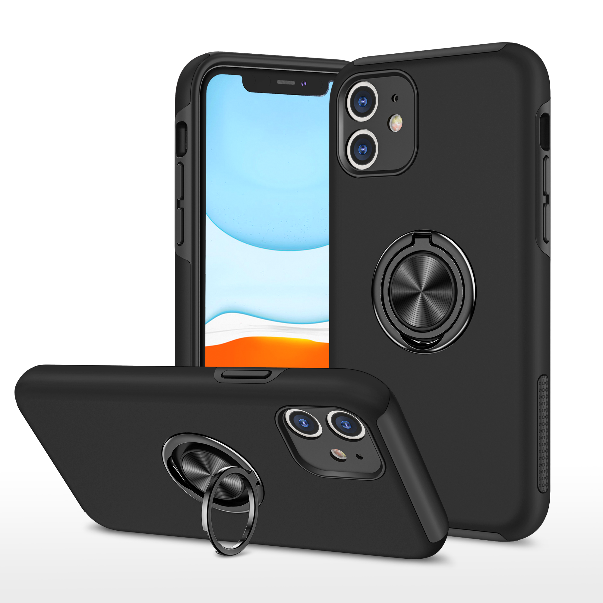 Гибридное Телефонное Кольцо в Форме Кольца, Дизайн Для Iphone 11 6,1 Дюйма - Черный, iPhone 11 6.1 inch
Гибридное Телефонное Кольцо в Форме Кольца, Дизайн Для Iphone 11 6,1 Дюйма - Черный, iPhone 11 6.1 inch