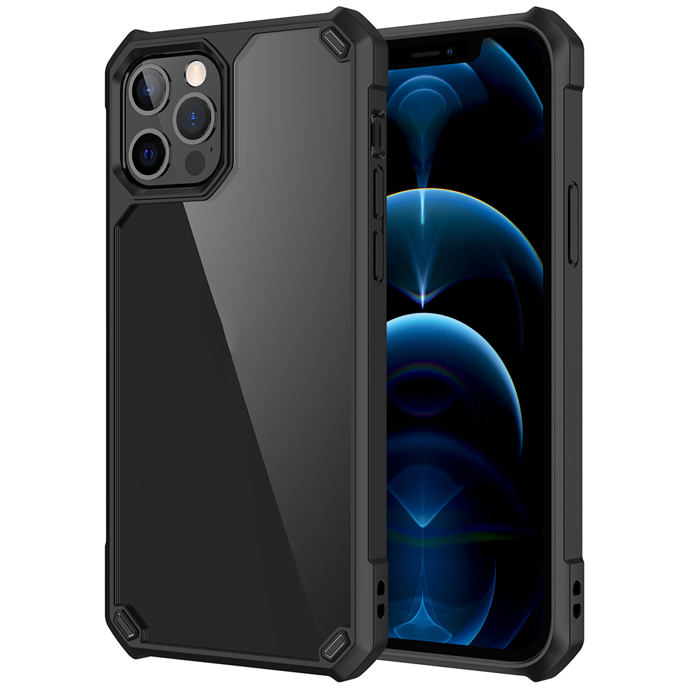 TPU + Clear Acrylic Hybrid Phone Case for iPhone 12/12 Pro Shockproof Cover - Black, iPhone 12
TPU + Clear Acrylic Hybrid Phone Case for iPhone 12/12 Pro Shockproof Cover - Black, iPhone 12