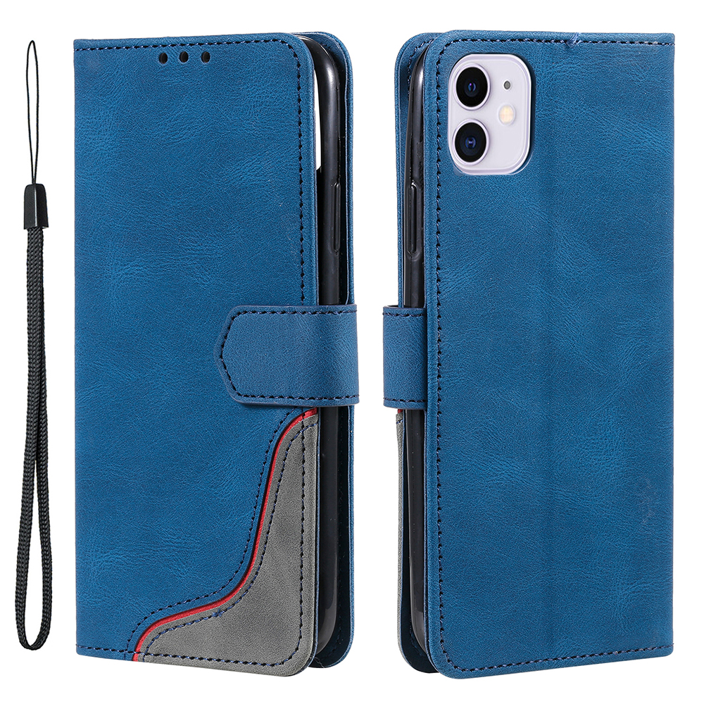 Tri-color Splicing Skin-touch Feeling PU Leather Wallet Case Magnetic Clasp Cellphone Cover for iPhone 12 mini 5.4 inch - Blue, iPhone 12 mini
Tri-color Splicing Skin-touch Feeling PU Leather Wallet Case Magnetic Clasp Cellphone Cover for iPhone 12 mini 5.4 inch - Blue, iPhone 12 mini