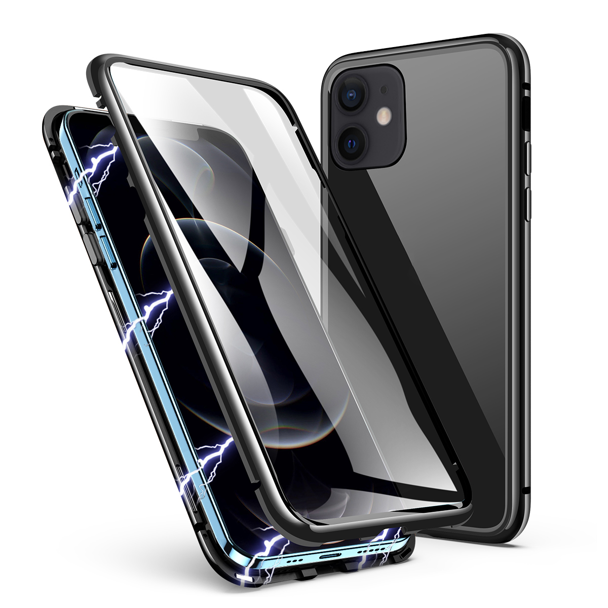 Magnetic Installation 360° All-inclusive Protection Double-sided Tempered Glass Phone Shell for iPhone 12 mini 5.4 inch - Black, iPhone 12 mini
Magnetic Installation 360° All-inclusive Protection Double-sided Tempered Glass Phone Shell for iPhone 12 mini 5.4 inch - Black, iPhone 12 mini