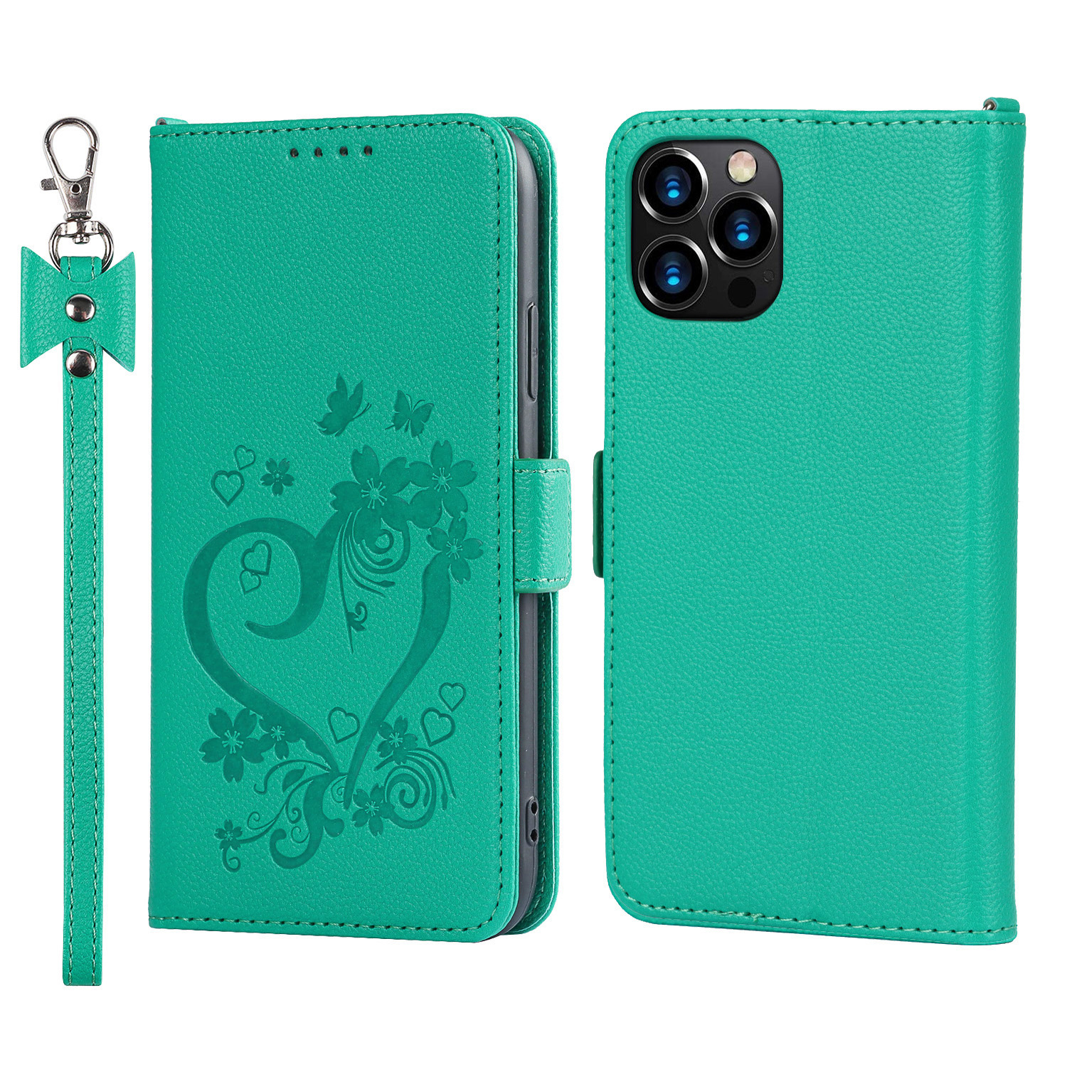 Heart Imprint Folio Flip Design Design Кожаный Телефон с Подставкой Для Iphone 12 Pro Max 6,7 Дюйма - Зеленый, iPhone 12 Pro Max
Heart Imprint Folio Flip Design Design Кожаный Телефон с Подставкой Для Iphone 12 Pro Max 6,7 Дюйма - Зеленый, iPhone 12 Pro Max