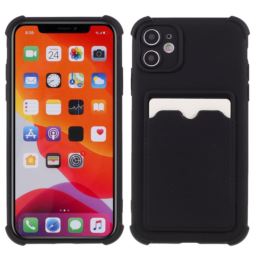 Ощущение Ощущения Карт Для Кожи Для Кожи Дизайн TPU Cover Cover Cover Для IPhone 11 6.1 Дюймов - Чернить, iPhone 11 6.1 inch
Ощущение Ощущения Карт Для Кожи Для Кожи Дизайн TPU Cover Cover Cover Для IPhone 11 6.1 Дюймов - Чернить, iPhone 11 6.1 inch