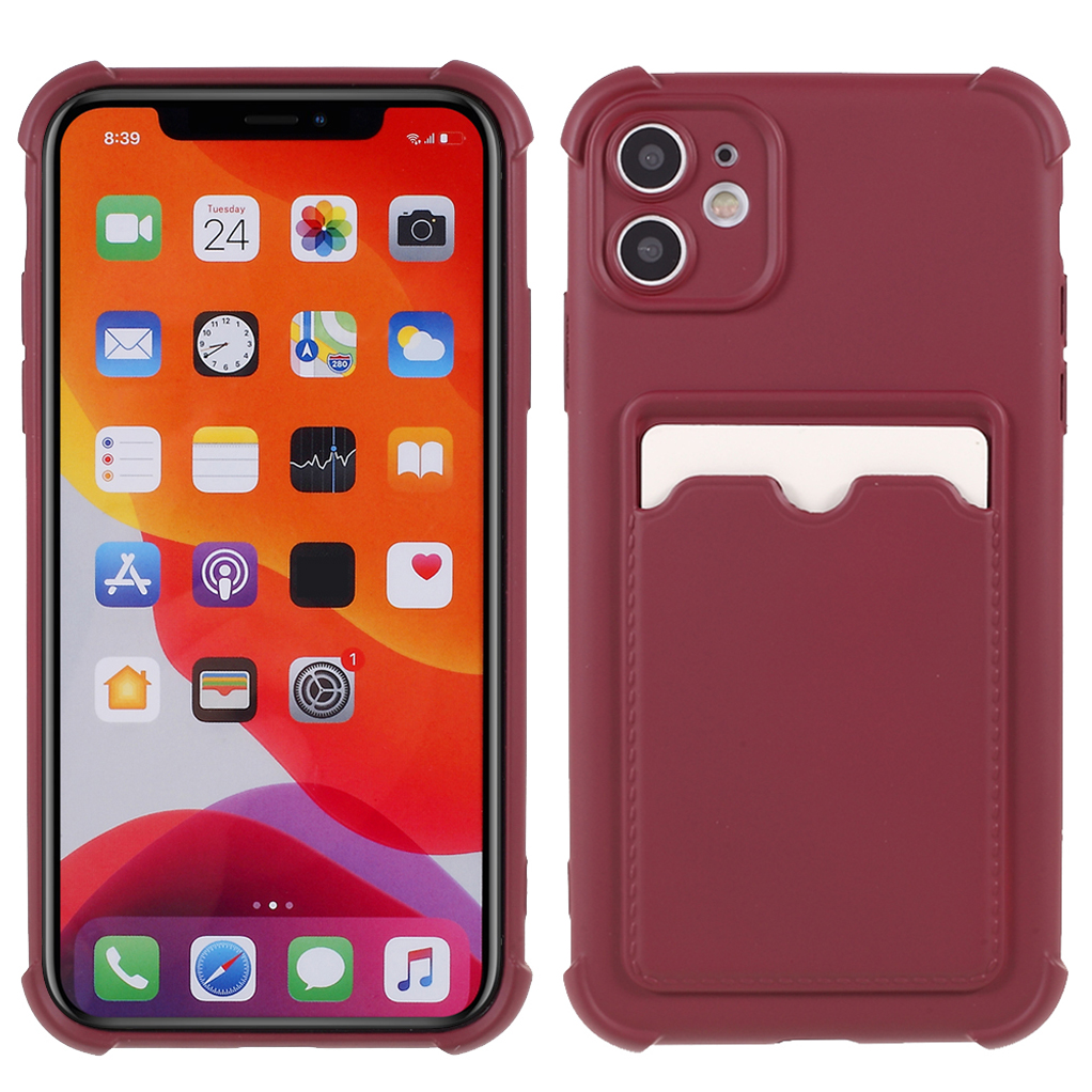 Skin-touch Feeling Card Holder Design TPU Cell Phone Cover Case for iPhone 11 6.1 inch - Wine Red, iPhone 11 6.1 inch
Skin-touch Feeling Card Holder Design TPU Cell Phone Cover Case for iPhone 11 6.1 inch - Wine Red, iPhone 11 6.1 inch