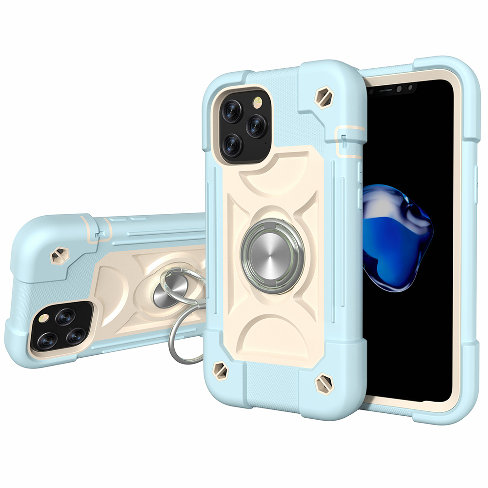 Double Finger Rings Kickstand Design Phone Hybrid Case Shell for iPhone 12 Pro Max 6.7 inch - Ice Blue, iPhone 12 Pro Max
Double Finger Rings Kickstand Design Phone Hybrid Case Shell for iPhone 12 Pro Max 6.7 inch - Ice Blue, iPhone 12 Pro Max