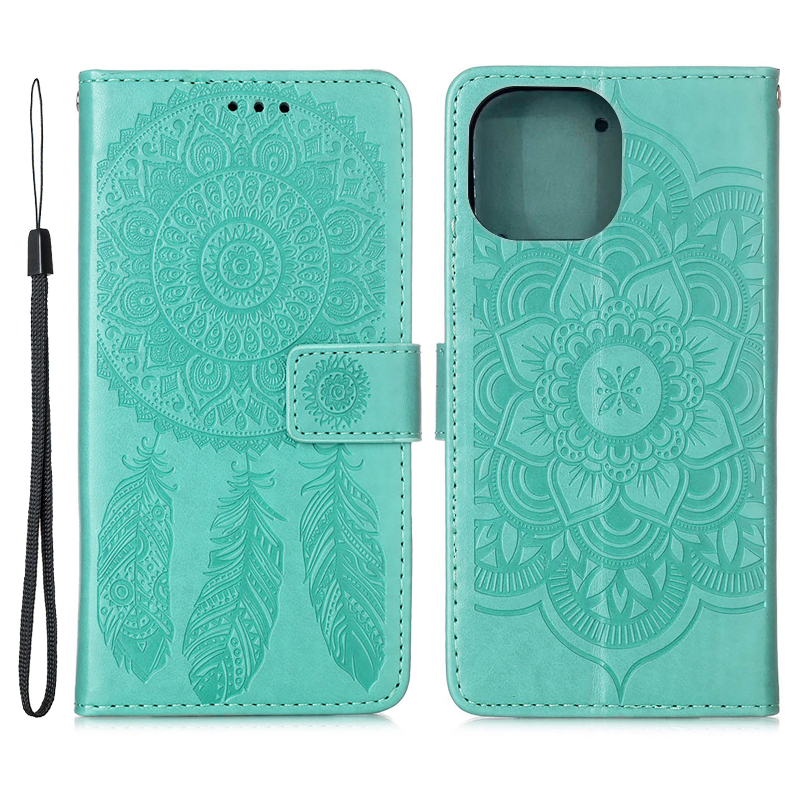 Dream Catcher Imprint Pattern Wallet Leather Phone Cover Case with Stand for iPhone 13 mini 5.4 inch - Green, iPhone 13 mini
Dream Catcher Imprint Pattern Wallet Leather Phone Cover Case with Stand for iPhone 13 mini 5.4 inch - Green, iPhone 13 mini