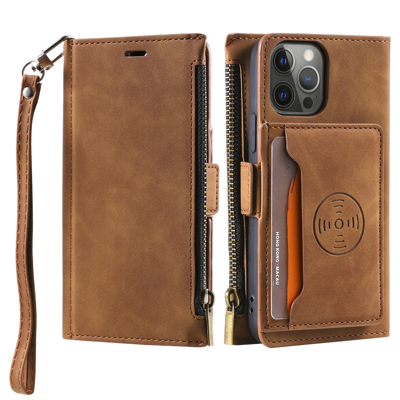 Well-protected Leather Shell Case with Multifunctional Zipper Wallet for iPhone 12 Pro Max 6.7 inch - Brown, iPhone 12 Pro Max
Well-protected Leather Shell Case with Multifunctional Zipper Wallet for iPhone 12 Pro Max 6.7 inch - Brown, iPhone 12 Pro Max