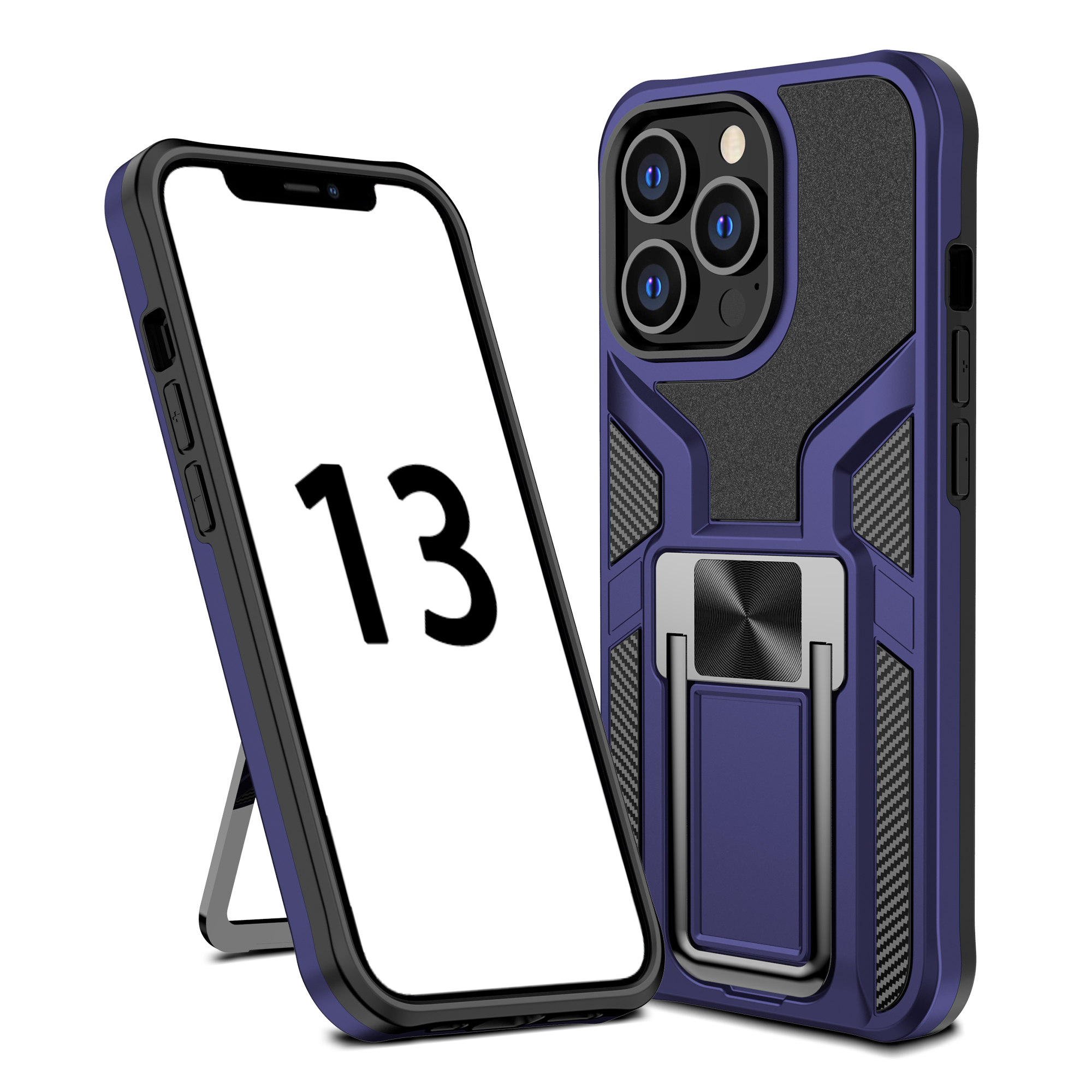 Armor Series Car Mount Kickstand Hybrid Hard PC Soft TPU Shockproof Protective Case for iPhone 13 Pro 6.1 inch - Dark Blue, iPhone 13 Pro
Armor Series Car Mount Kickstand Hybrid Hard PC Soft TPU Shockproof Protective Case for iPhone 13 Pro 6.1 inch - Dark Blue, iPhone 13 Pro