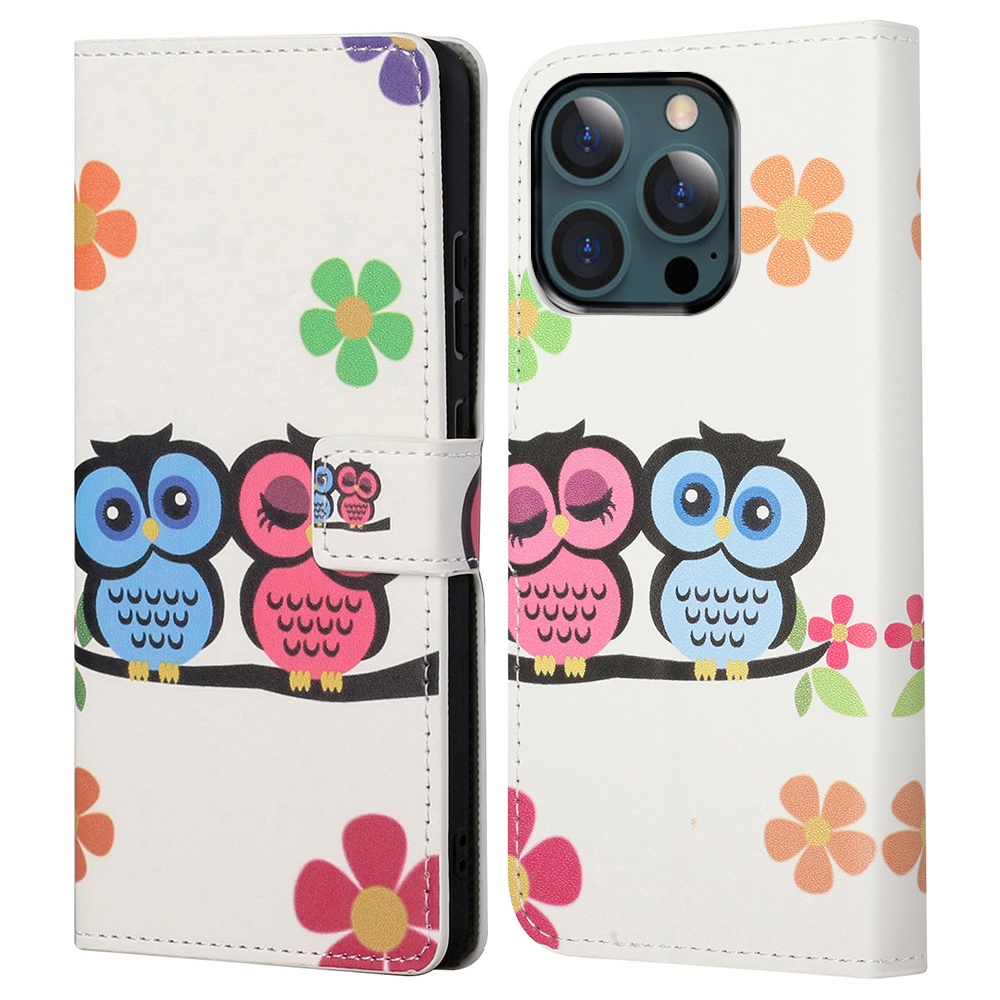 Stand Feature Pattern Printing Premium PU Leather Wallet Flip Protective Cover for iPhone 13 Pro Max 6.7 inch - Couple Owl, iPhone 13 Pro Max
Stand Feature Pattern Printing Premium PU Leather Wallet Flip Protective Cover for iPhone 13 Pro Max 6.7 inch - Couple Owl, iPhone 13 Pro Max