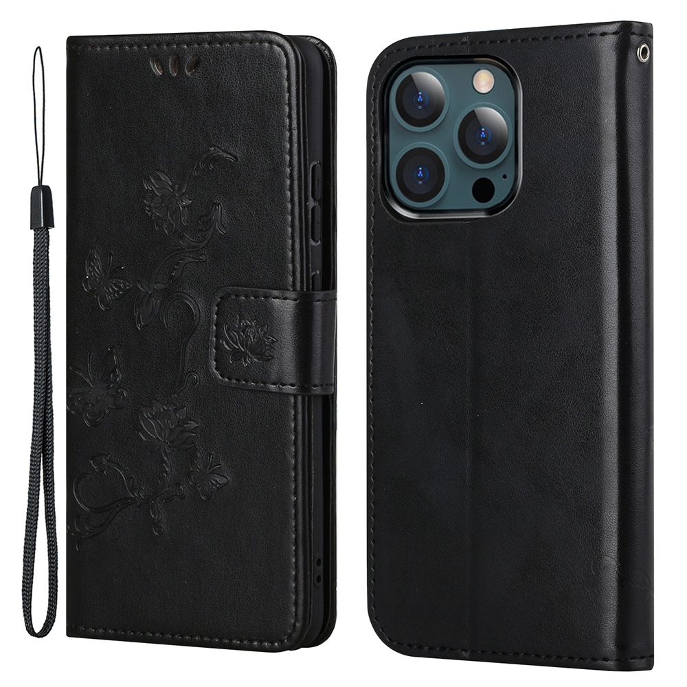 Butterfly Flower Imprint Leather Full-protection Wallet Stand Phone Shell Case for iPhone 13 Pro Max 6.7 inch - Black, iPhone 13 Pro Max
Butterfly Flower Imprint Leather Full-protection Wallet Stand Phone Shell Case for iPhone 13 Pro Max 6.7 inch - Black, iPhone 13 Pro Max