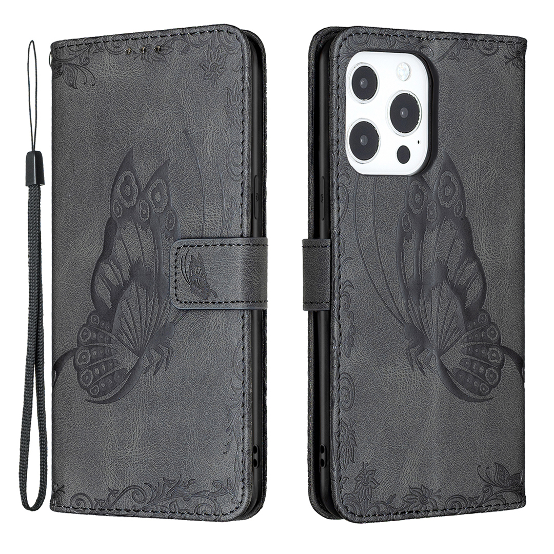 Imprint Butterfly Flower PU Leather Wallet Folio Flip Stand Protective Case with Magnetic Wrist Strap for iPhone 13 Pro 6.1 inch - Black, iPhone 13 Pro
Imprint Butterfly Flower PU Leather Wallet Folio Flip Stand Protective Case with Magnetic Wrist Strap for iPhone 13 Pro 6.1 inch - Black, iPhone 13 Pro