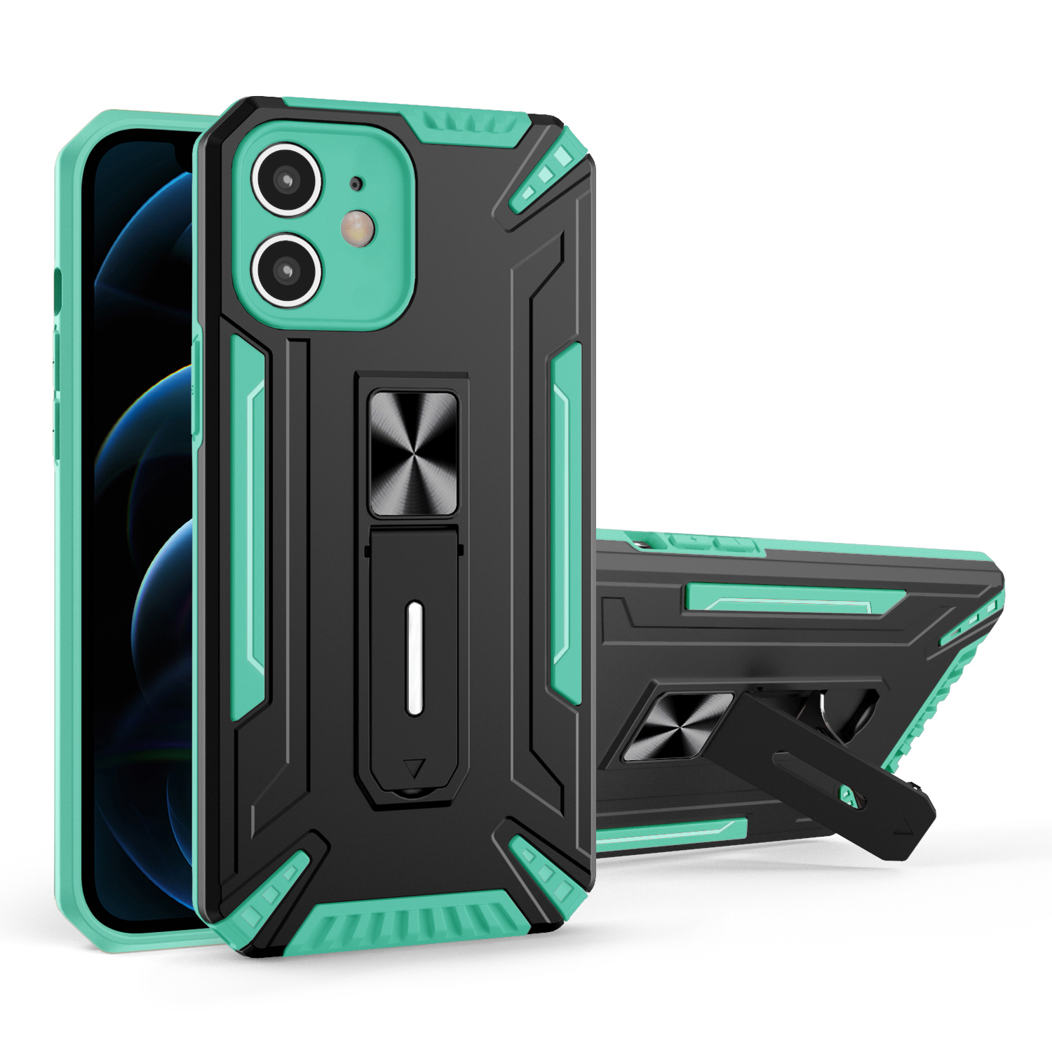 Протестированная Амортизаточная Броня TPU + Solid PC Protective Protective Protection Cupe Phone Case с Магнитным Монтированием Автомобиля Для Iphone 12 Mini 5,4 Дюйма - Зеленый/черный, iPhone 12 mini
Протестированная Амортизаточная Броня TPU + Solid PC Protective Protective Protection Cupe Phone Case с Магнитным Монтированием Автомобиля Для Iphone 12 Mini 5,4 Дюйма - Зеленый/черный, iPhone 12 mini