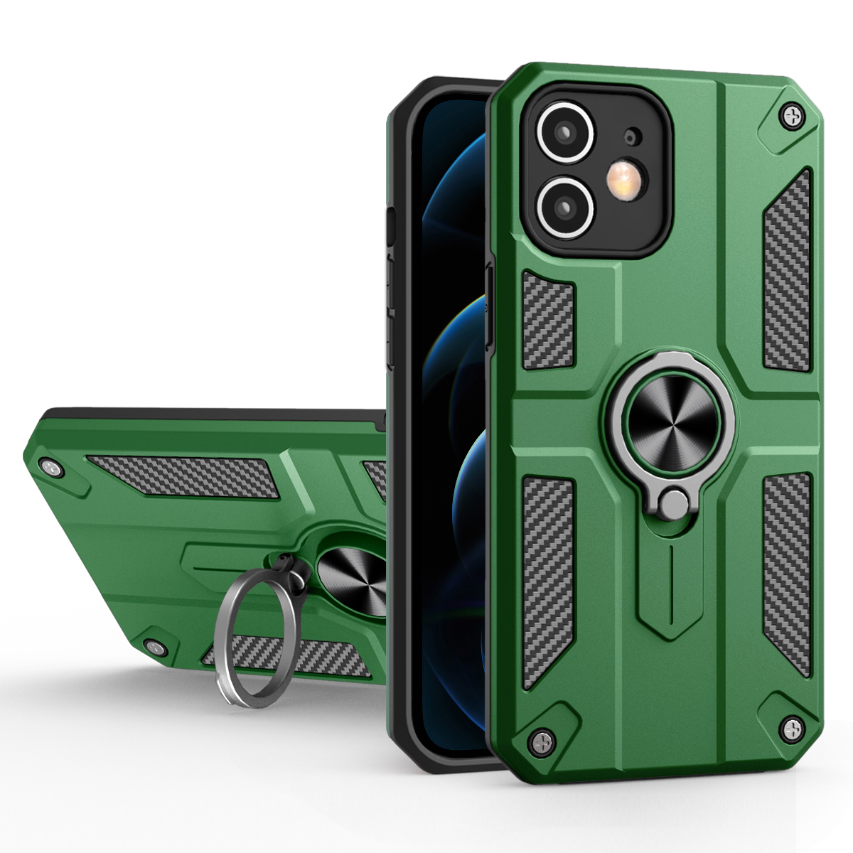 Magnetic Kickstand Holder Soft TPU Bumper Hard PC Back Reinforced Corner Shock-Absorption Cover for iPhone 11 6.1 inch - Blackish Green, iPhone 11 6.1 inch
Magnetic Kickstand Holder Soft TPU Bumper Hard PC Back Reinforced Corner Shock-Absorption Cover for iPhone 11 6.1 inch - Blackish Green, iPhone 11 6.1 inch