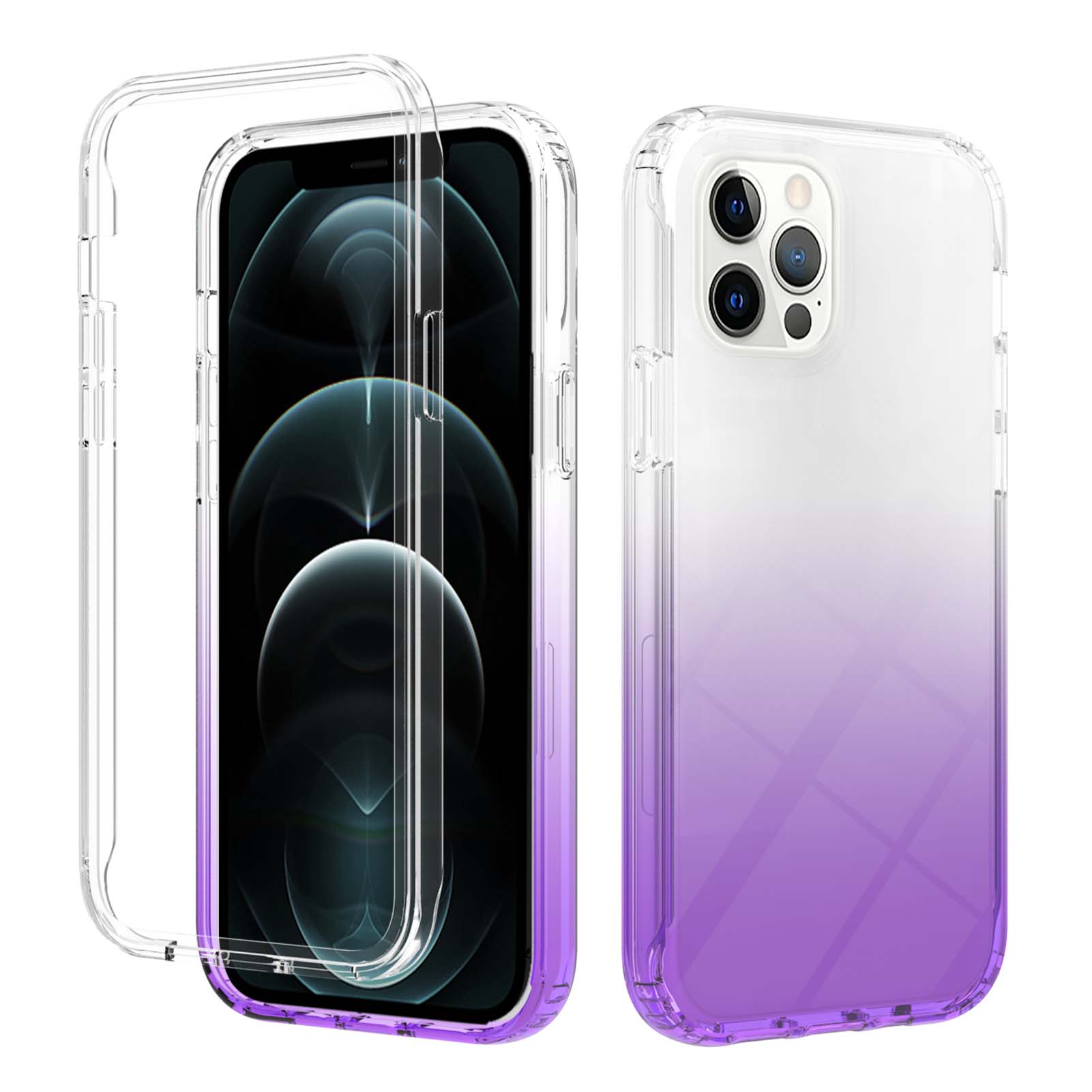 PC Bumper + TPU Задняя Крышка Полная Защита Градиентный Цвет Телефон Оболочка Для IPhone 12 Pro Max 6,7 Дюйма - Градиент Фиолетовый, iPhone 12 Pro Max
PC Bumper + TPU Задняя Крышка Полная Защита Градиентный Цвет Телефон Оболочка Для IPhone 12 Pro Max 6,7 Дюйма - Градиент Фиолетовый, iPhone 12 Pro Max