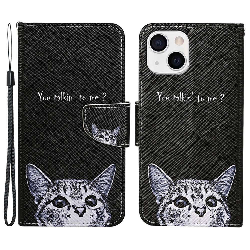 Pattern Printing Wallet Wrist Strap Protective PU Leather Phone Case Shell with Stand for iPhone 13 mini 5.4 inch - Cat, iPhone 13 mini
Pattern Printing Wallet Wrist Strap Protective PU Leather Phone Case Shell with Stand for iPhone 13 mini 5.4 inch - Cat, iPhone 13 mini