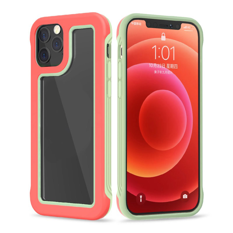 2-в-1 Contrast Color Rame TPU + пк Clear Back Phone Case Для Iphone 12 Pro Max 6,7 Дюйма - Флуоресцентный Розовый/матча Зеленый, iPhone 12 Pro Max
2-в-1 Contrast Color Rame TPU + пк Clear Back Phone Case Для Iphone 12 Pro Max 6,7 Дюйма - Флуоресцентный Розовый/матча Зеленый, iPhone 12 Pro Max