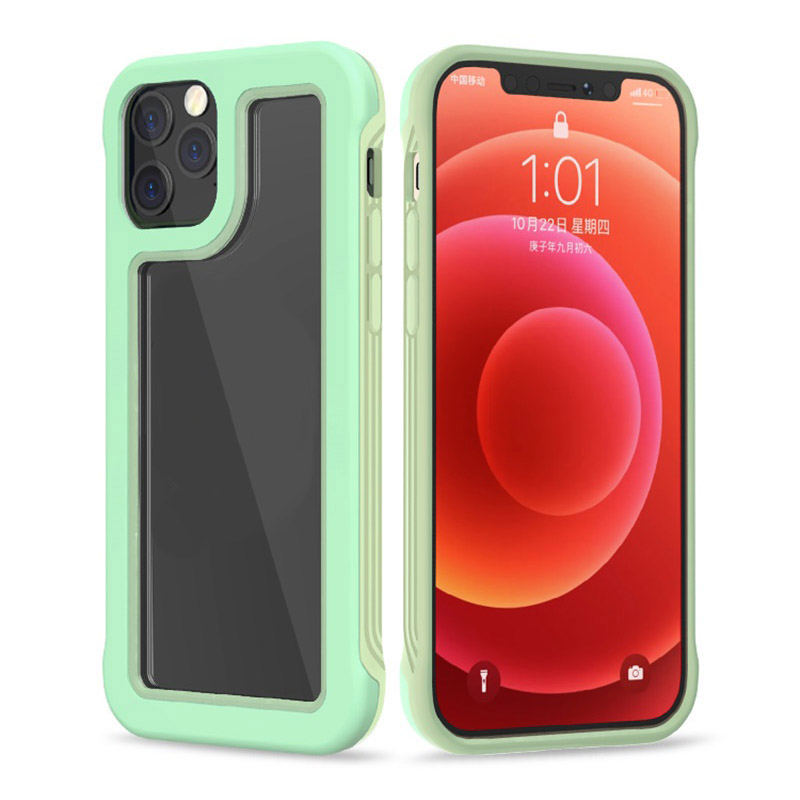 2-в-1 Contrast Color Rame TPU + пк Clear Back Phone Case Для Iphone 12 Pro Max 6,7 Дюйма - Matcha Green/Matcha Green, iPhone 12 Pro Max
2-в-1 Contrast Color Rame TPU + пк Clear Back Phone Case Для Iphone 12 Pro Max 6,7 Дюйма - Matcha Green/Matcha Green, iPhone 12 Pro Max