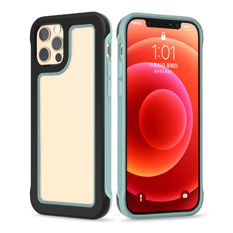 2-in-1 Contrast Color Frame TPU + PC Clear Back Phone Case for iPhone 12 Pro Max 6.7 inch - Black/Finland Green, iPhone 12 Pro Max
2-in-1 Contrast Color Frame TPU + PC Clear Back Phone Case for iPhone 12 Pro Max 6.7 inch - Black/Finland Green, iPhone 12 Pro Max