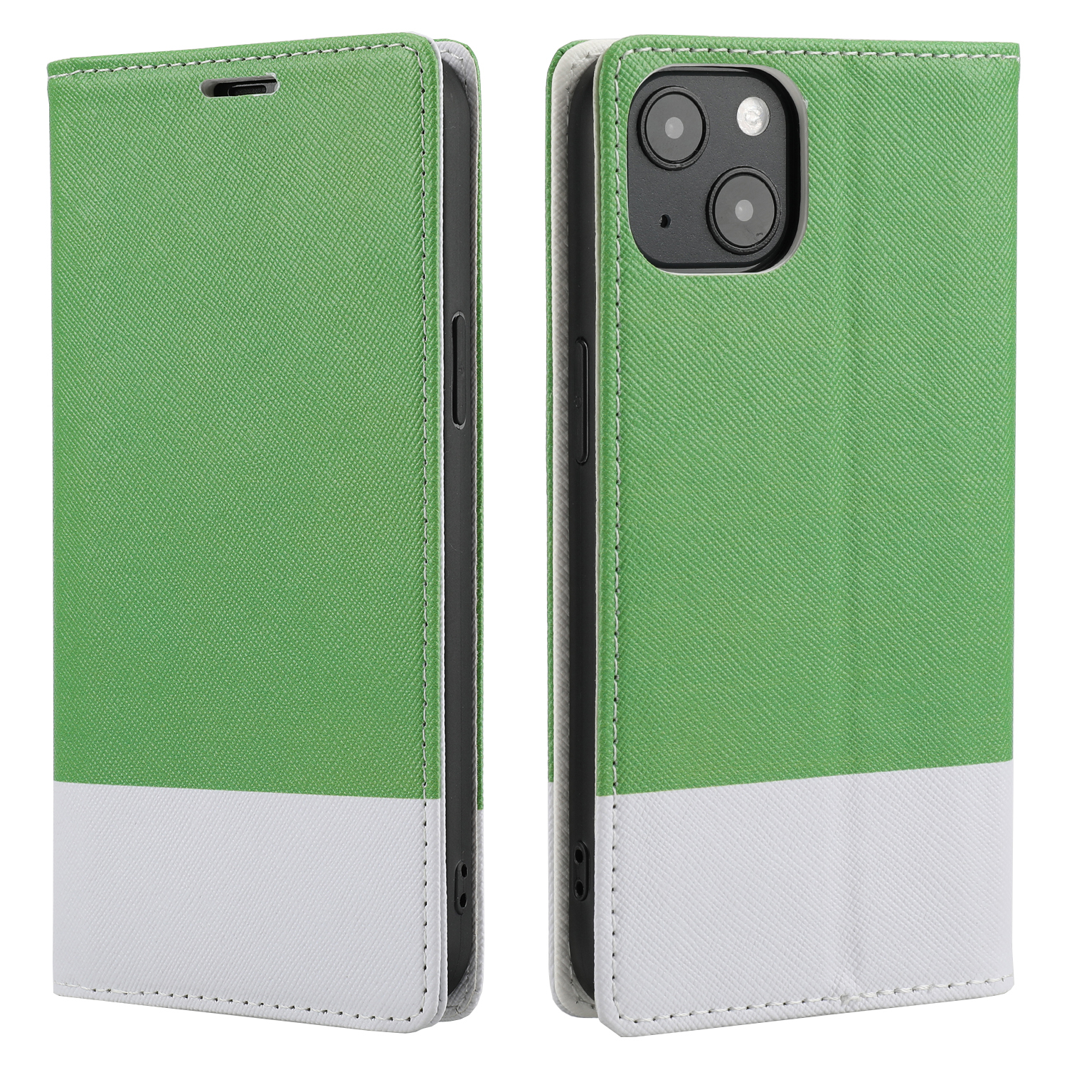 Bi-color Splicing Cross Texture Magnetic Auto-absorbed Leather Phone Cover Case with Stand Wallet for iPhone 13 6.1 inch - Green, iPhone 13
Bi-color Splicing Cross Texture Magnetic Auto-absorbed Leather Phone Cover Case with Stand Wallet for iPhone 13 6.1 inch - Green, iPhone 13