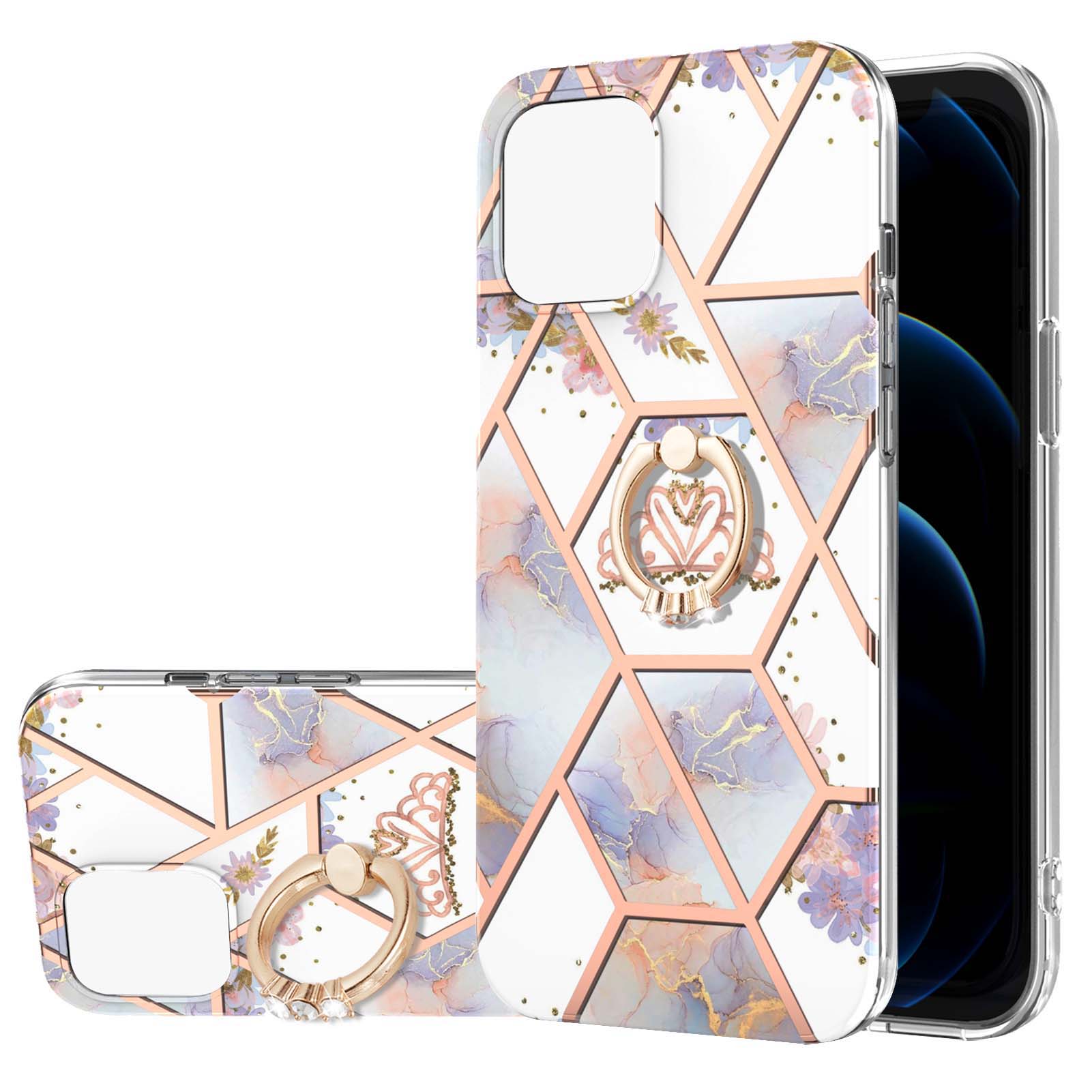 Ring Kickstand Marble Pattern IMD Design Flexible Soft TPU Full-Body Protective Cover for iPhone 13 Pro Max 6.7 inch - Crown, iPhone 13 Pro Max
Ring Kickstand Marble Pattern IMD Design Flexible Soft TPU Full-Body Protective Cover for iPhone 13 Pro Max 6.7 inch - Crown, iPhone 13 Pro Max