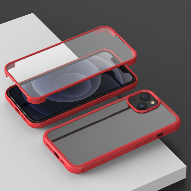 360 Degree Protection Double-side Tempered Glass Hybrid Phone Case Cover for iPhone 13 Pro Max 6.7 inch - Red, iPhone 13 Pro Max
360 Degree Protection Double-side Tempered Glass Hybrid Phone Case Cover for iPhone 13 Pro Max 6.7 inch - Red, iPhone 13 Pro Max