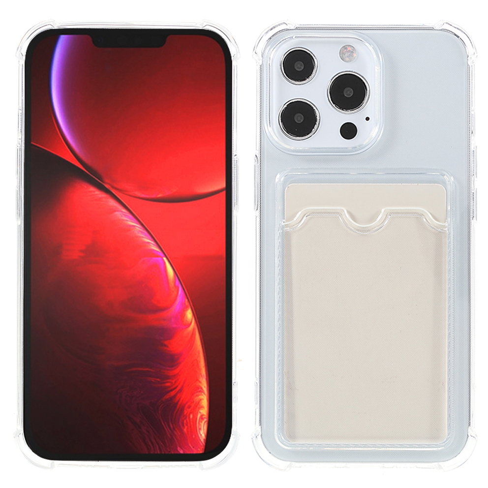 Card Slot Design Soft TPU Cell Phone Back Case Protector for iPhone 13 Pro 6.1 inch - Transparent, iPhone 13 Pro
Card Slot Design Soft TPU Cell Phone Back Case Protector for iPhone 13 Pro 6.1 inch - Transparent, iPhone 13 Pro