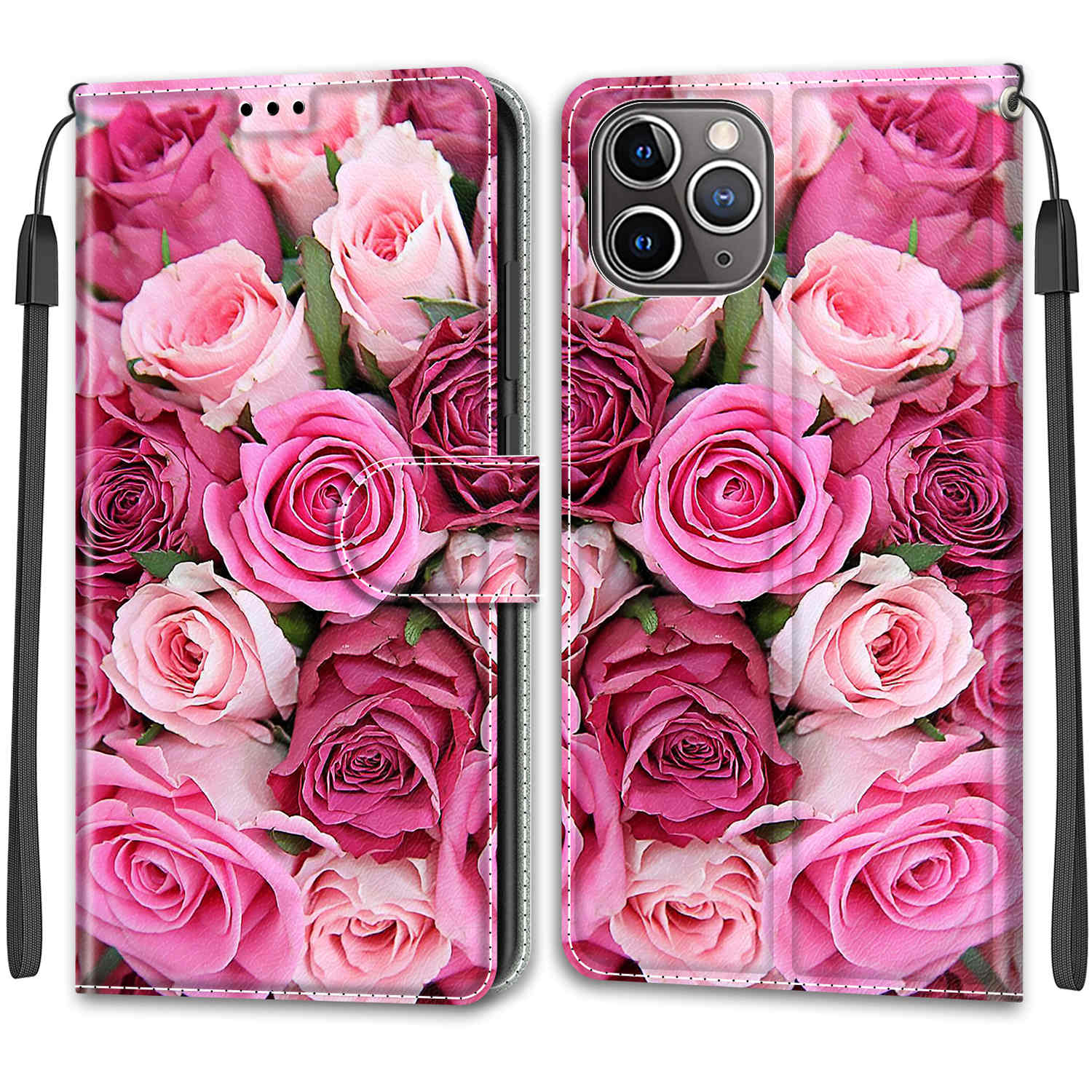 Pattern Printing Design Wrist Strap Anti-Fall Protective Leather Phone Case with Stand for iPhone 12 Pro Max 6.7 inch - Pink Rose, iPhone 12 Pro Max
Pattern Printing Design Wrist Strap Anti-Fall Protective Leather Phone Case with Stand for iPhone 12 Pro Max 6.7 inch - Pink Rose, iPhone 12 Pro Max