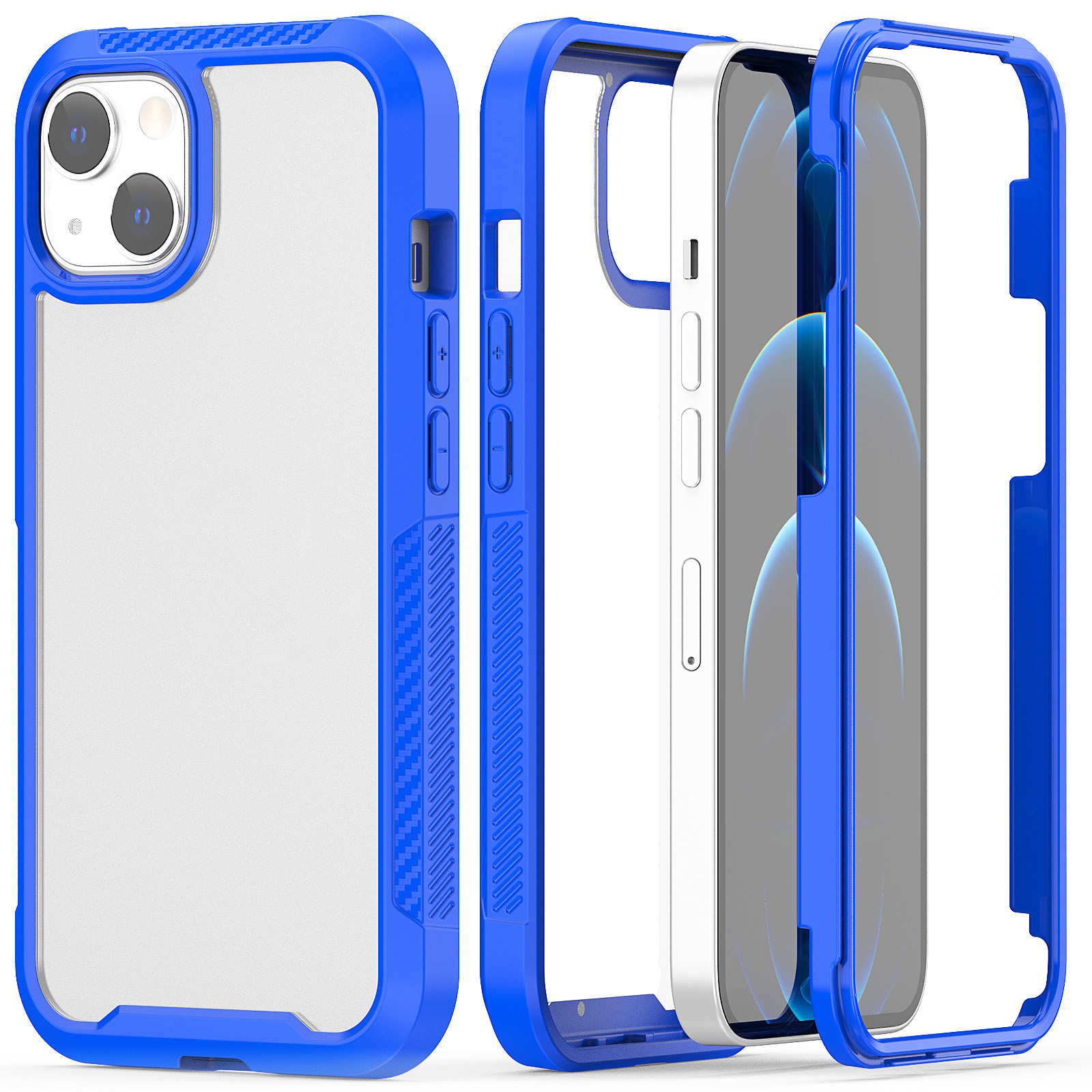 Anti-slip Thickened TPU Frame Bumper + PC Back Panel Hybrid Phone Case Protector for iPhone 13 6.1 inch - Blue, iPhone 13
Anti-slip Thickened TPU Frame Bumper + PC Back Panel Hybrid Phone Case Protector for iPhone 13 6.1 inch - Blue, iPhone 13