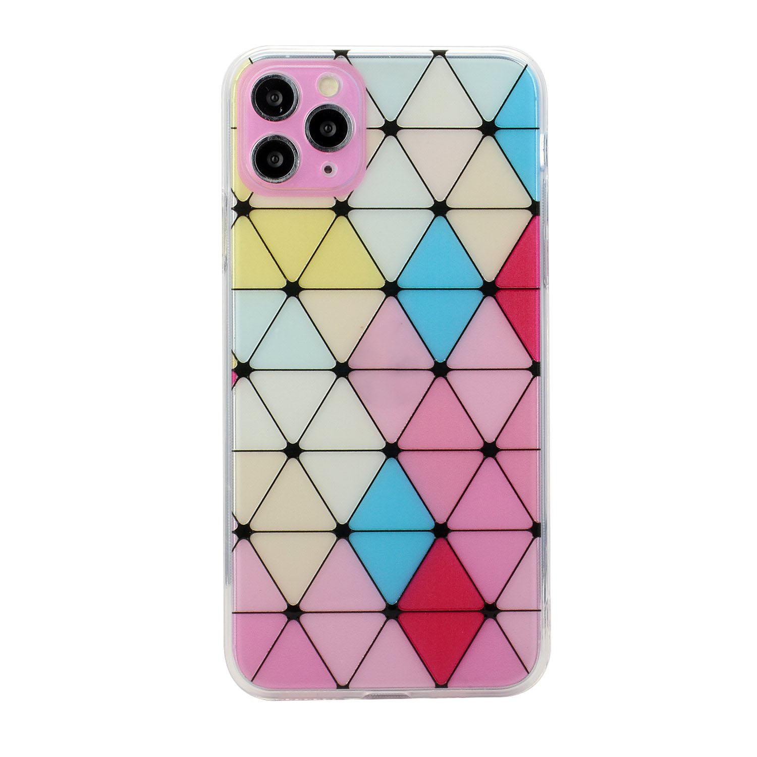 For iPhone 11 Pro 5.8 inch Colorful Triangle Shockproof Flexible TPU Soft Phone Case - Pink
For iPhone 11 Pro 5.8 inch Colorful Triangle Shockproof Flexible TPU Soft Phone Case - Pink