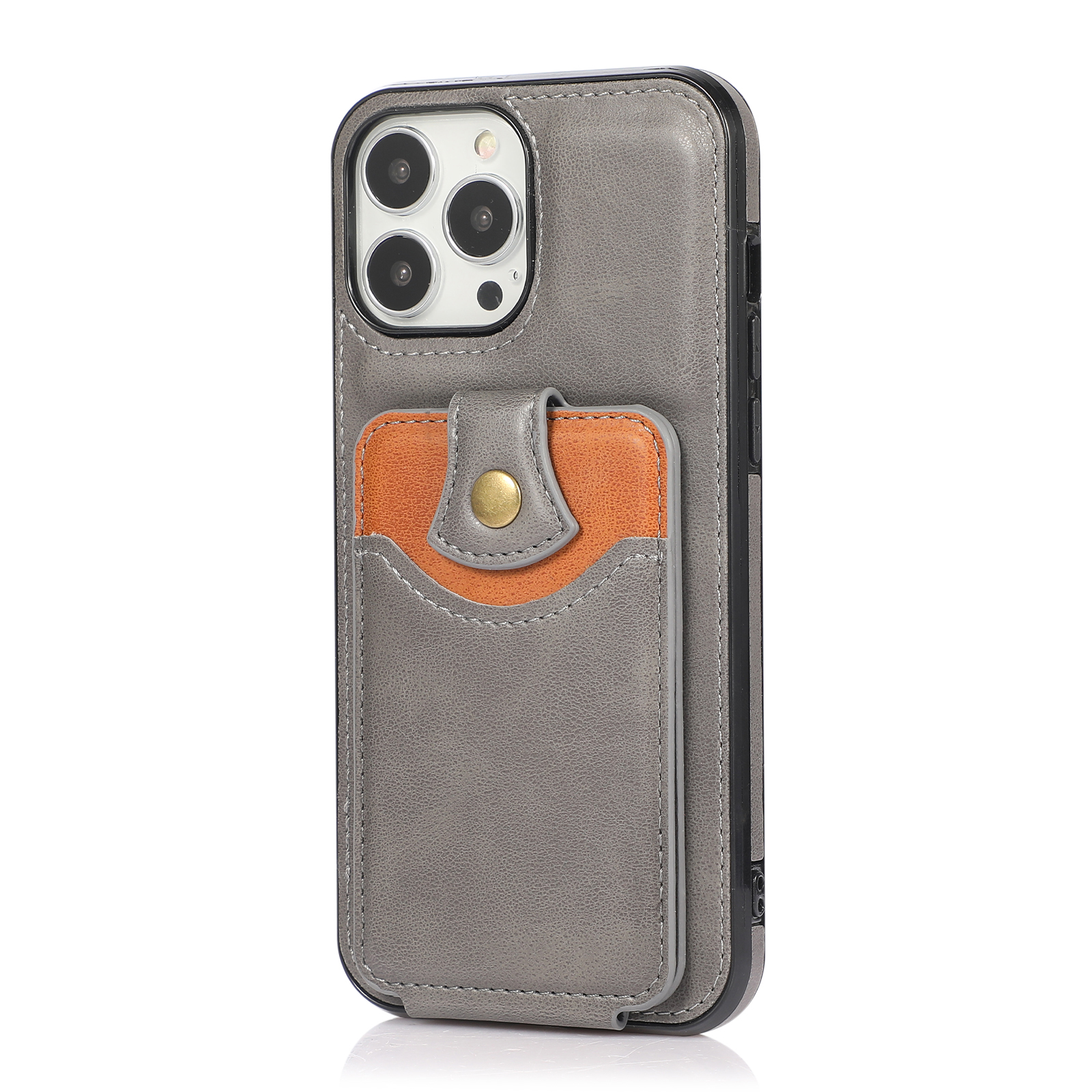Soft Touch Classic Leather Phone Case with Vertical Flip Card Pocket for iPhone 13 mini 5.4 inch - Grey, iPhone 13 mini
Soft Touch Classic Leather Phone Case with Vertical Flip Card Pocket for iPhone 13 mini 5.4 inch - Grey, iPhone 13 mini