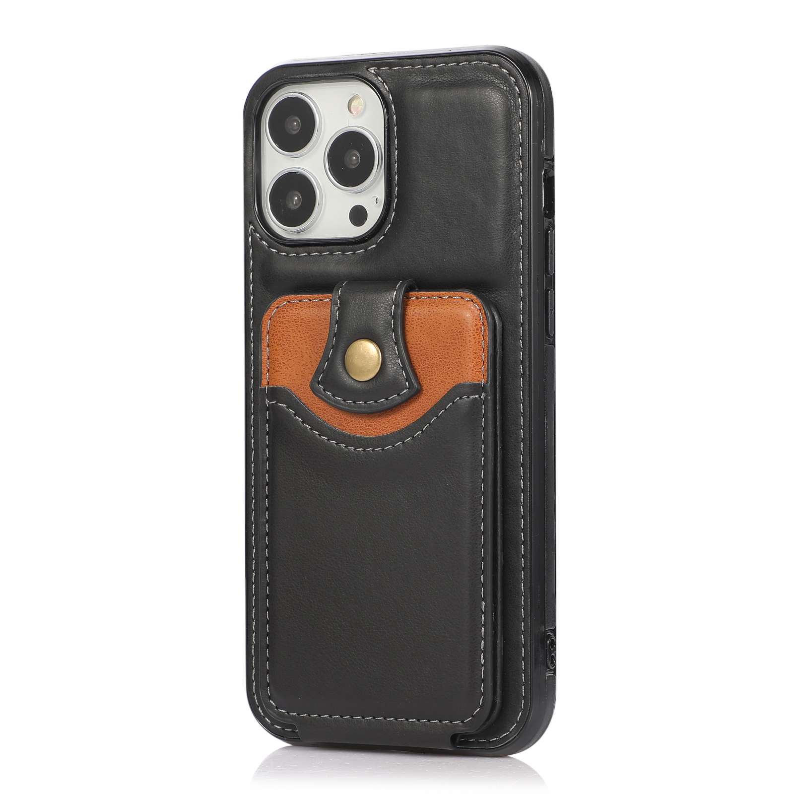 Vertical Flip Card Pocket Design Classic Smooth Leather Kickstand Phone Case for iPhone 13 6.1 inch - Black, iPhone 13
Vertical Flip Card Pocket Design Classic Smooth Leather Kickstand Phone Case for iPhone 13 6.1 inch - Black, iPhone 13