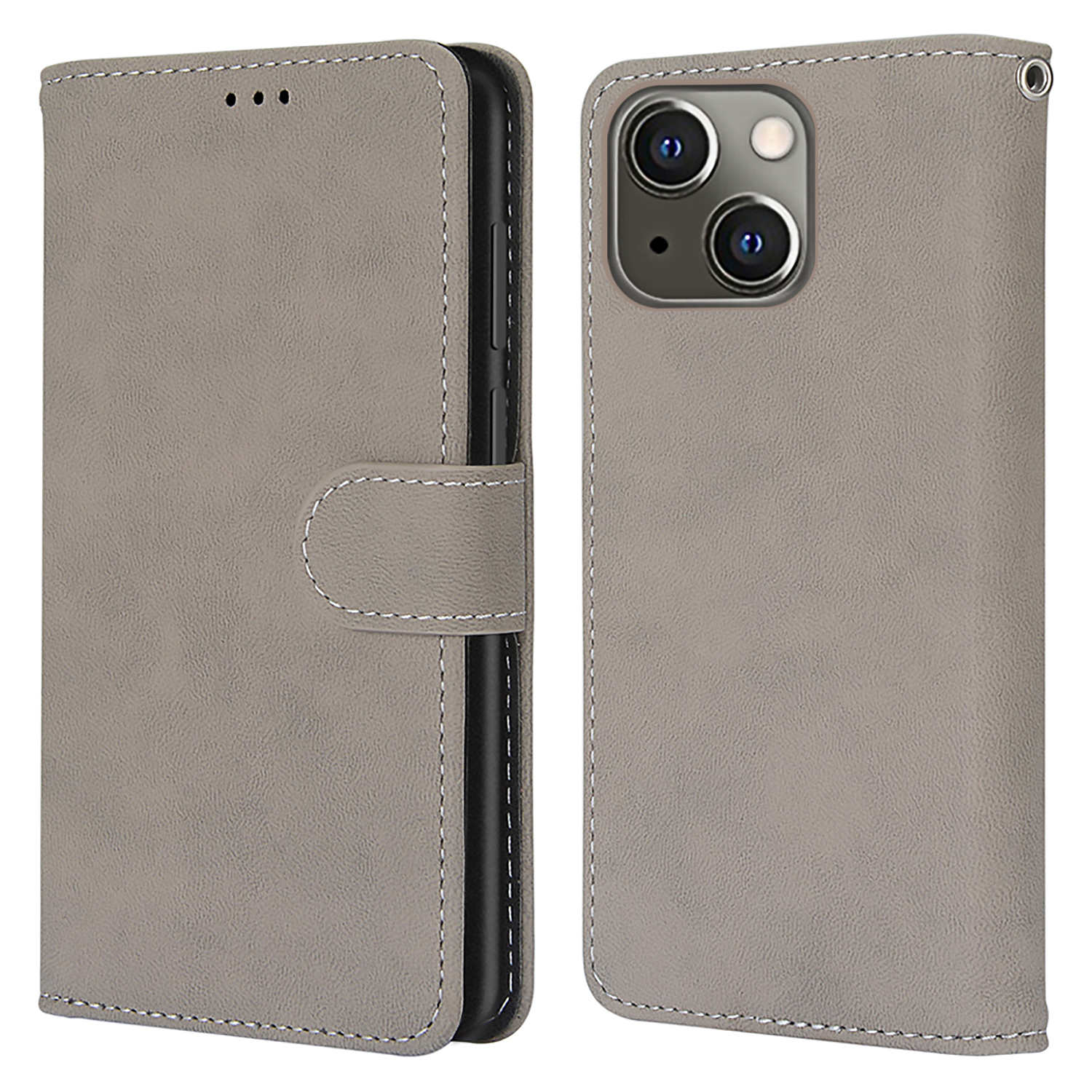 Retro Style Matte Leather Cover Phone Shell with Wallet Stand for iPhone 13 mini 5.4 inch - Grey, iPhone 13 mini
Retro Style Matte Leather Cover Phone Shell with Wallet Stand for iPhone 13 mini 5.4 inch - Grey, iPhone 13 mini
