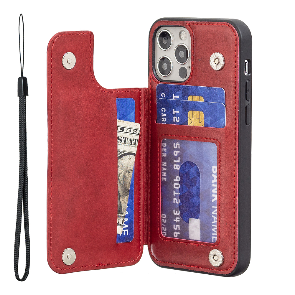 Card Slot Kickstand Design Leather Coated Phone Case Cover with Strap for iPhone 13 Pro Max 6.7 inch - Red, iPhone 13 Pro Max
Card Slot Kickstand Design Leather Coated Phone Case Cover with Strap for iPhone 13 Pro Max 6.7 inch - Red, iPhone 13 Pro Max