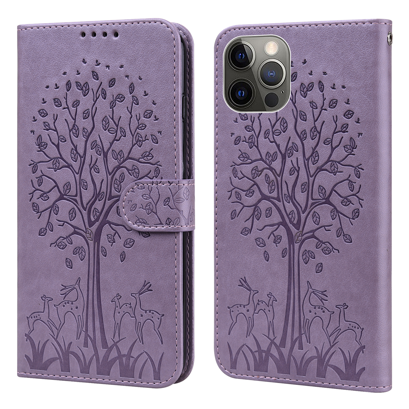 Imprinted Tree and Deer Leather Wallet Stand Phone Shell Case for iPhone 13 Pro Max 6.7 inch - Purple, iPhone 13 Pro Max
Imprinted Tree and Deer Leather Wallet Stand Phone Shell Case for iPhone 13 Pro Max 6.7 inch - Purple, iPhone 13 Pro Max