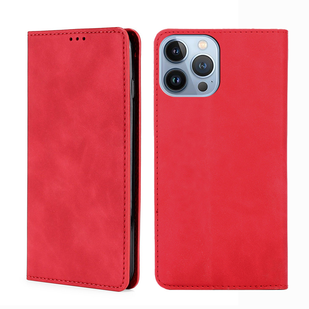Skin-touch Feeling Auto-absorbed Leather Phone Stand Case Cover with Card Slots for iPhone 13 Pro 6.1 inch - Red, iPhone 13 Pro
Skin-touch Feeling Auto-absorbed Leather Phone Stand Case Cover with Card Slots for iPhone 13 Pro 6.1 inch - Red, iPhone 13 Pro