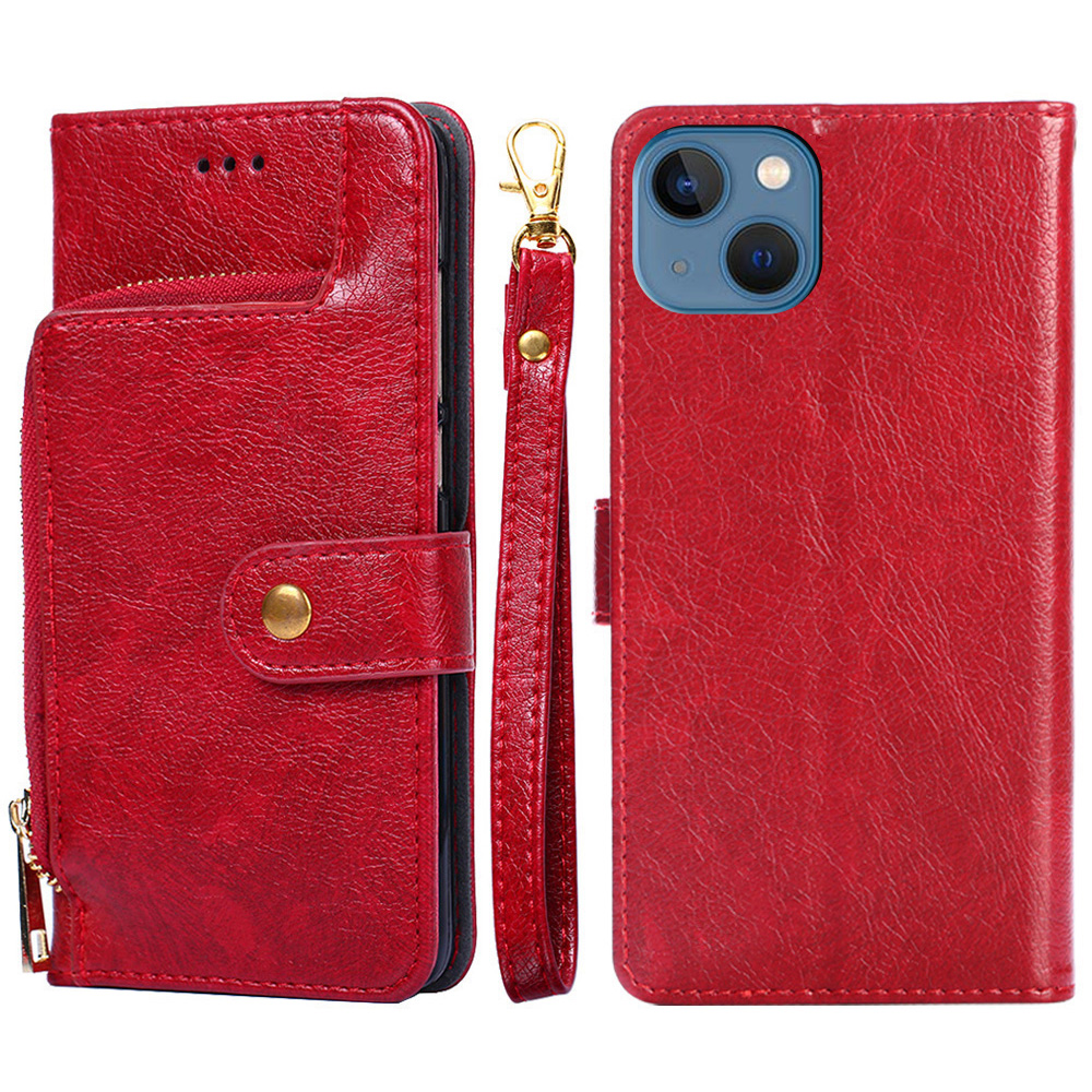 Outer Zipper Pocket PU Leather Phone Wallet Case Stand Cover for iPhone 13 6.1 inch - Red, iPhone 13
Outer Zipper Pocket PU Leather Phone Wallet Case Stand Cover for iPhone 13 6.1 inch - Red, iPhone 13