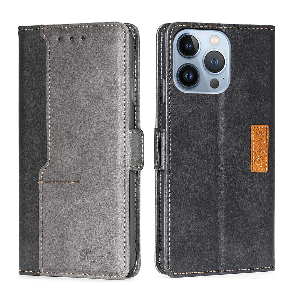 Side Buckle Contrast-color Leather Phone Stand Cover for iPhone 13 Pro Max 6.7 inch - Black/Grey, iPhone 13 Pro Max
Side Buckle Contrast-color Leather Phone Stand Cover for iPhone 13 Pro Max 6.7 inch - Black/Grey, iPhone 13 Pro Max