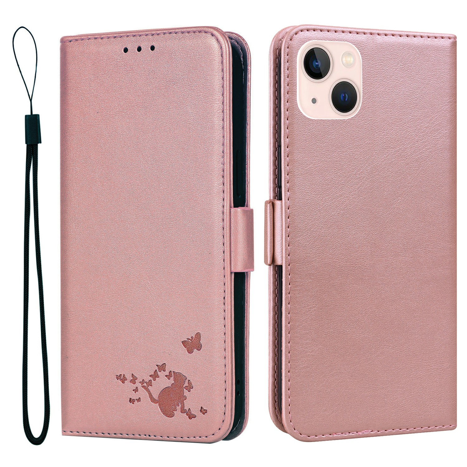 Shockproof Cat Butterfly Pattern Imprinting PU Leather Wallet Case Stand Flip Protective Cover with Strap for iPhone 13 mini 5.4 inch - Pink, iPhone 13 mini
Shockproof Cat Butterfly Pattern Imprinting PU Leather Wallet Case Stand Flip Protective Cover with Strap for iPhone 13 mini 5.4 inch - Pink, iPhone 13 mini